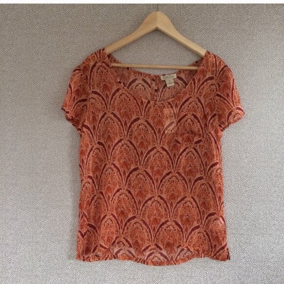 M Lucky Brand Short Sleeve Top NWT - Picture 2 of 7